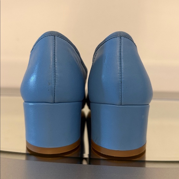 J. CREW Kate Block Heel Ballet Pumps Blue Women's Size 7 - Picture 4 of 16